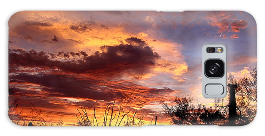 Clouds Galaxy S8 Case featuring the photograph Az Monsoon Sunset by Elaine Malott