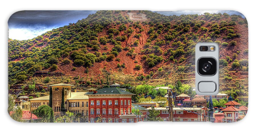 B Galaxy Case featuring the photograph B Hill Over Historic Bisbee by Charlene Mitchell