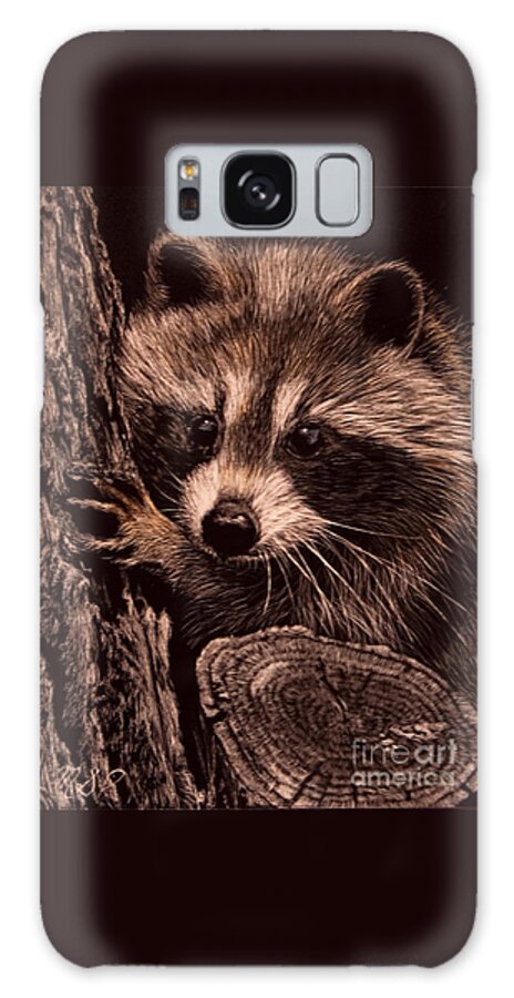 Baby Raccoon Galaxy Case featuring the photograph Baby Bandit by Margaret Sarah Pardy