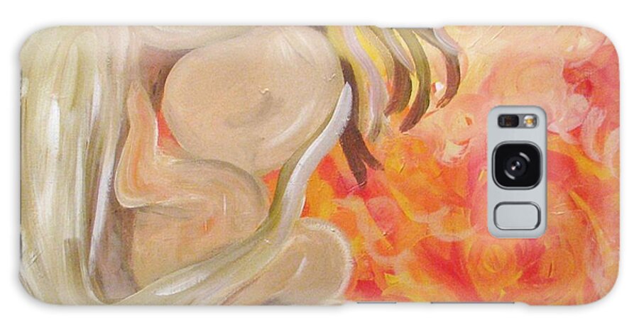 Motherhood. Mom And Baby Galaxy Case featuring the painting Baby Love by Kelly Simpson Hagen