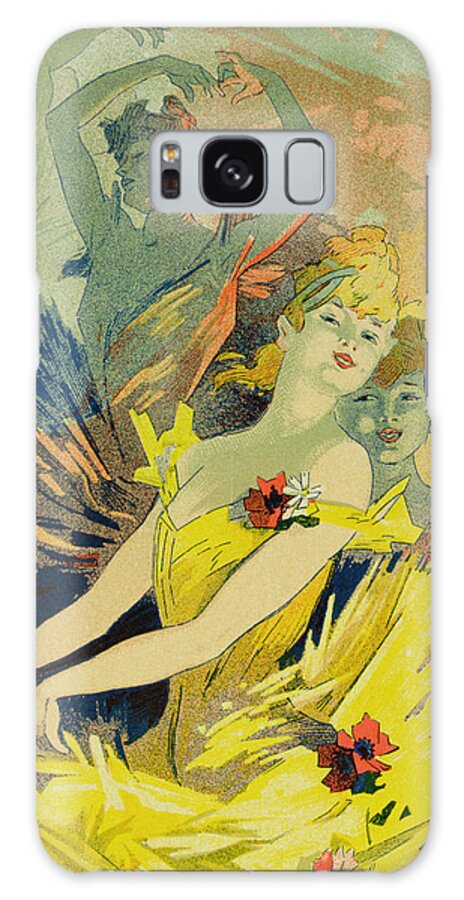 Advert Galaxy Case featuring the drawing Back-Stage at the Opera by Jules Cheret