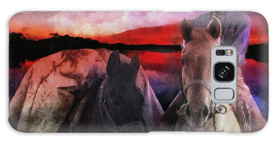 Backcountry Horseman Galaxy S8 Case featuring the digital art Backcountry Packer by Rhonda Strickland