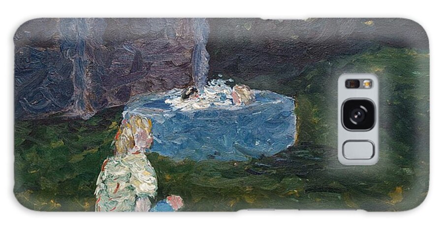 Impressionism Art Galaxy Case featuring the painting Backyard Fun by Wayne Cantrell
