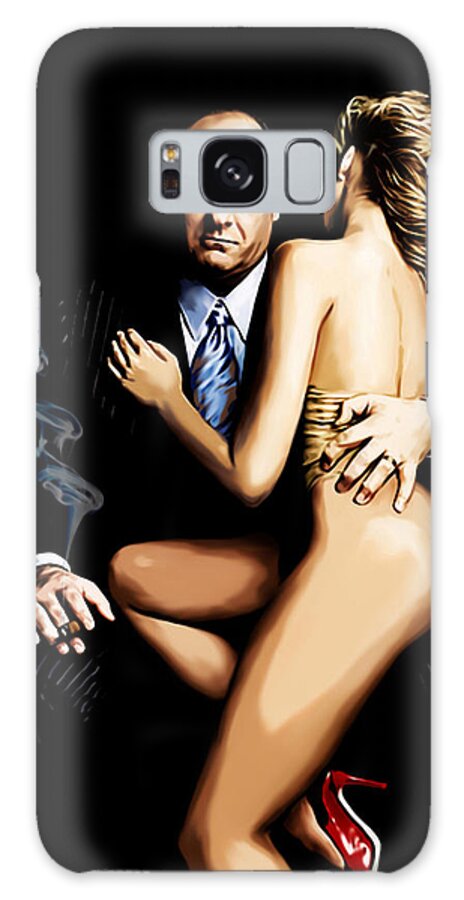 Sopranos Galaxy Case featuring the painting BadaBing by Laurence Adamson