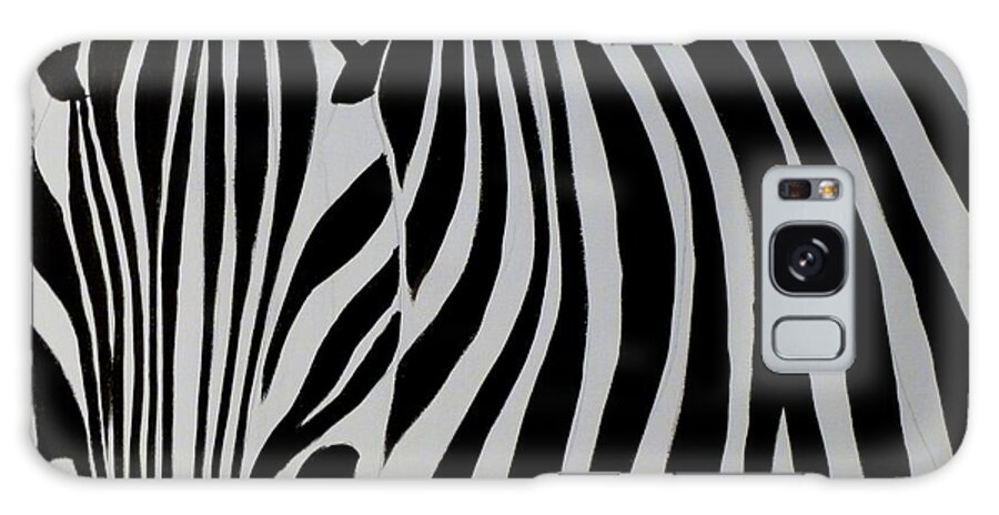Zebra Galaxy Case featuring the painting Badzebra by Robert Francis