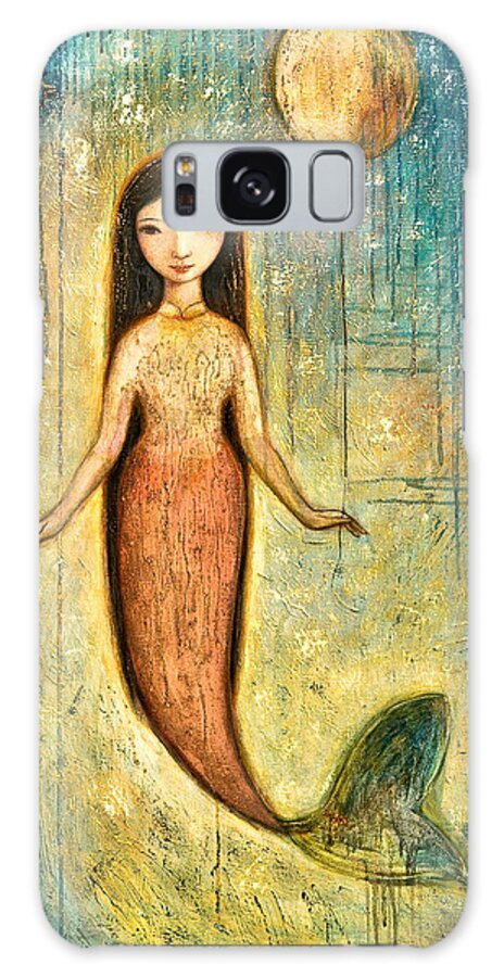 Mermaid Art Galaxy Case featuring the painting Balance by Shijun Munns