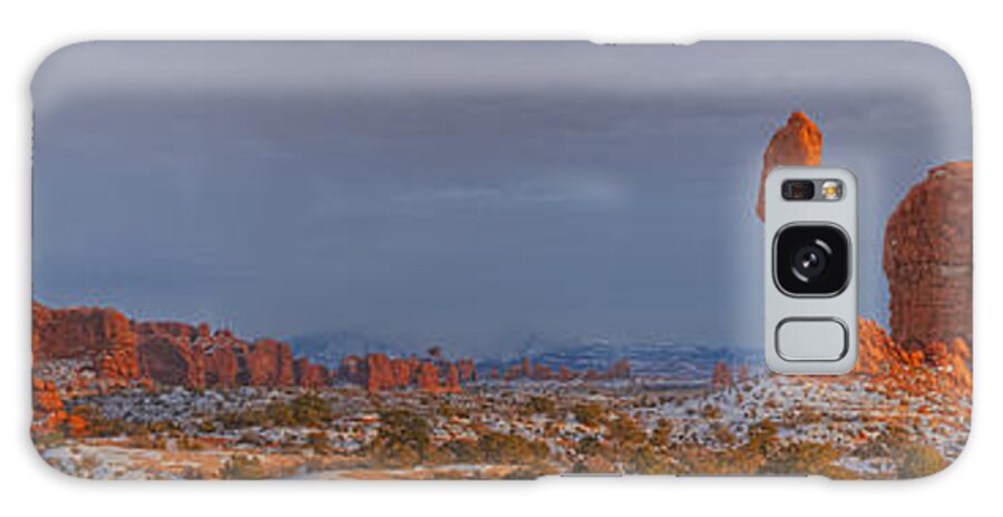 Balanced Rock Galaxy Case featuring the photograph Balanced Rock Panorama by Adam Jewell