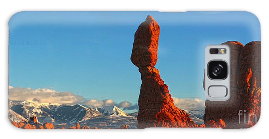 Balanced Rock Galaxy Case featuring the photograph Balanced Rock Sunset Panorama by Adam Jewell