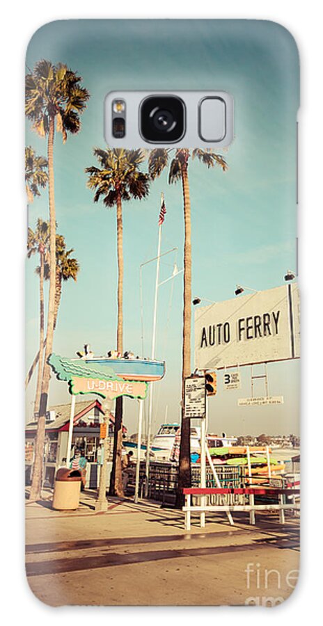 1950s Galaxy Case featuring the photograph Balboa Island Ferry Nostalgic Vintage Picture by Paul Velgos