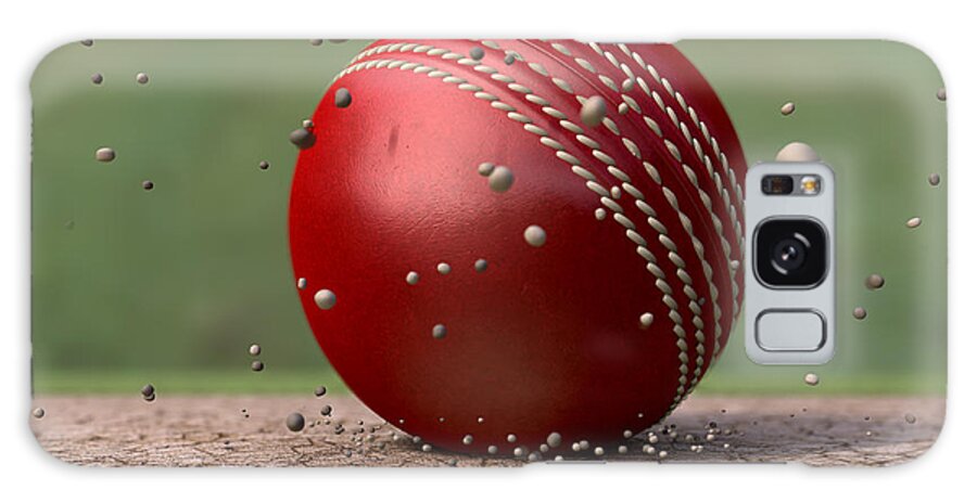Cricket Galaxy Case featuring the digital art Ball Strike by Allan Swart