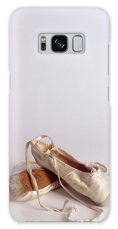  Ballet Photographs Galaxy Case featuring the photograph Ballet Shoes on White by Jon Neidert