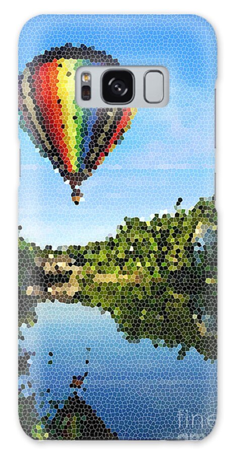 Woodstock Galaxy Case featuring the photograph Balloons over Quechee Vermont Stain Glass by Edward Fielding