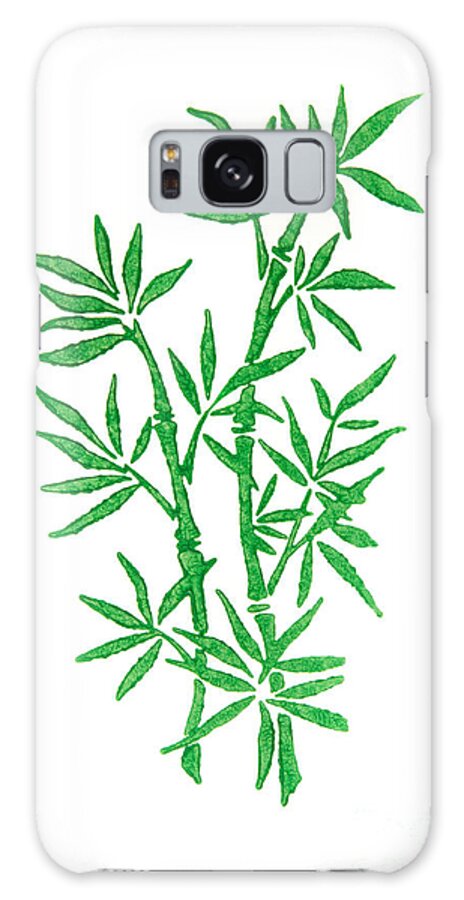 Acrylic Paint Galaxy Case featuring the painting Bamboo by Pattie Calfy