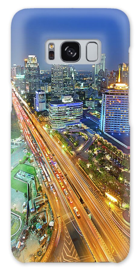 Clear Sky Galaxy Case featuring the photograph Bangkok Light by Monthon Wa