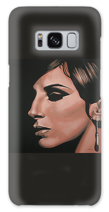 Barbra Streisand Galaxy Case featuring the painting Barbra Streisand by Paul Meijering