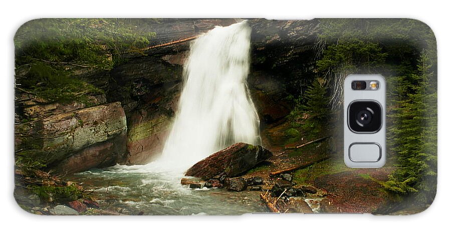 Water Galaxy Case featuring the photograph Baring Falls Glacier National Park Montana by Jeff Swan