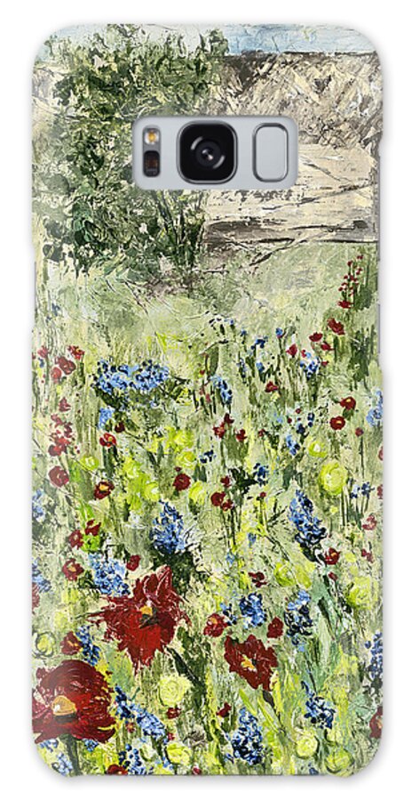 Country Galaxy Case featuring the painting Barn in Field by Kirsten Koza Reed