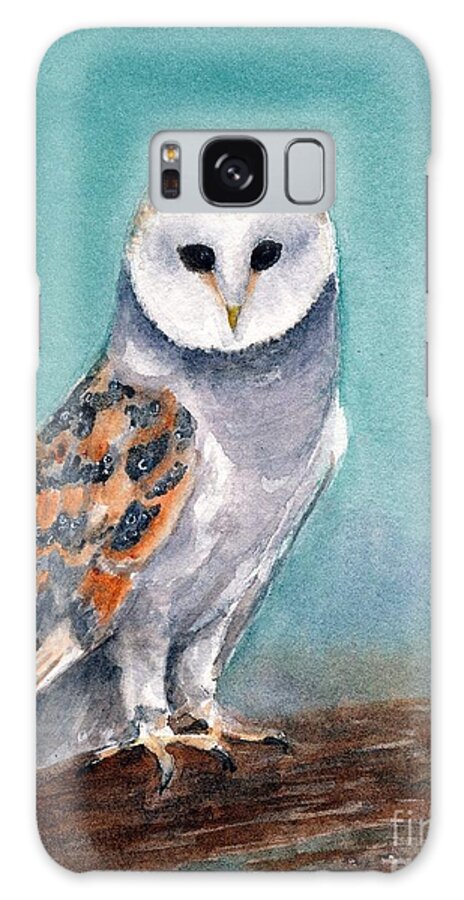Owls Galaxy S8 Case featuring the painting Barn Owl by Suzanne Krueger