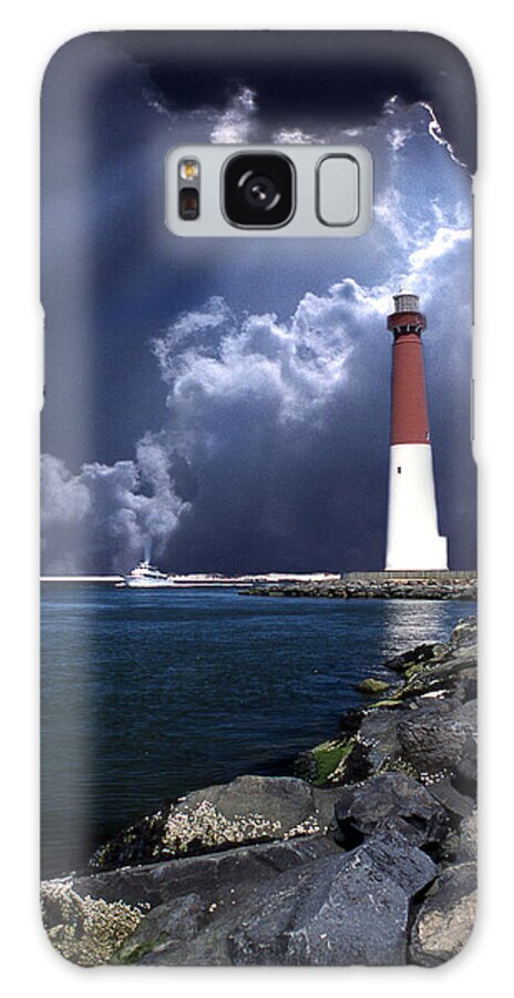 Lighthouse Galaxy Case featuring the photograph Barnegat Inlet Lighthouse Nj by Skip Willits