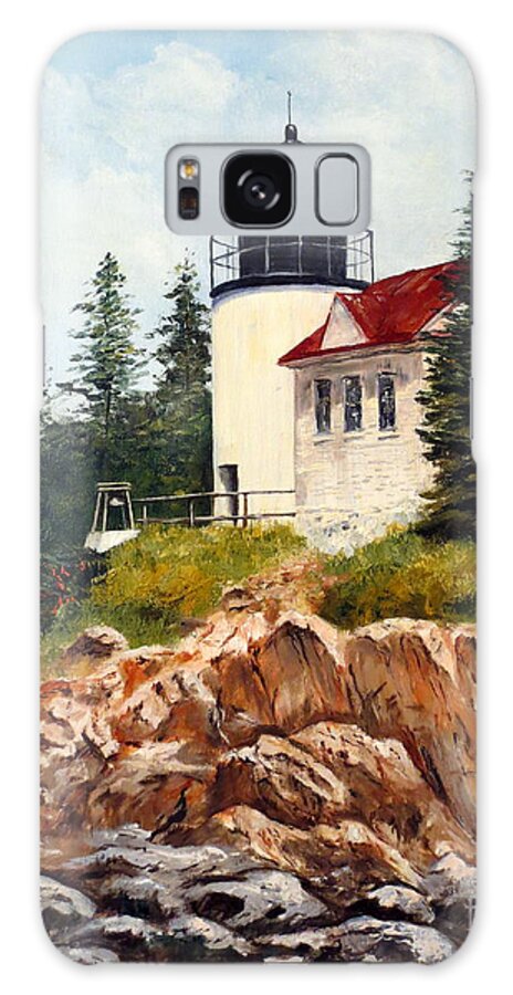 Bass Harbor Lighthouse Galaxy S8 Case featuring the painting Bass Harbor Head Light by Lee Piper