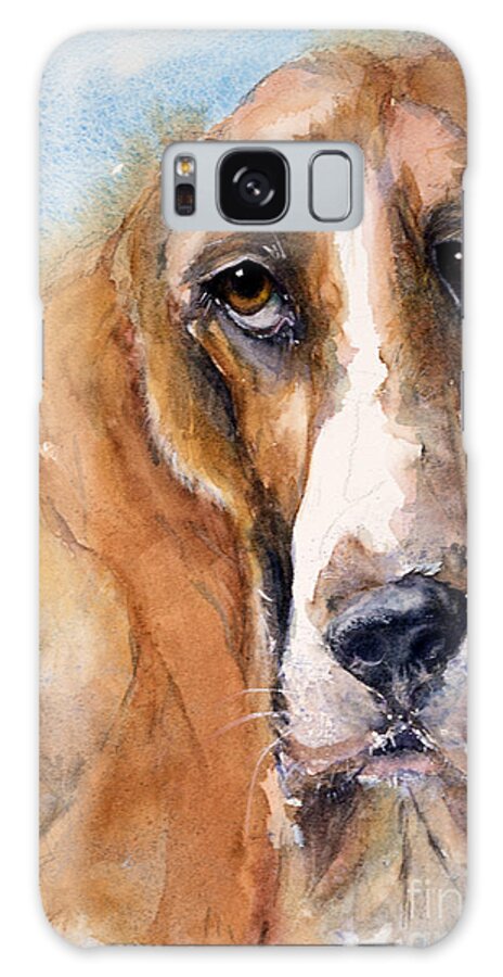 Dog Galaxy Case featuring the painting Basset Hound by Judith Levins
