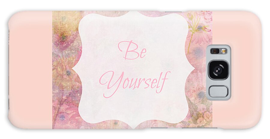 Be Yourself Galaxy Case featuring the digital art Be Yourself Daisies by Inspired Arts