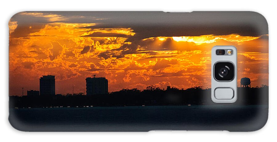 Biloxi Galaxy Case featuring the photograph Beach Skyline Sunset by George Taylor