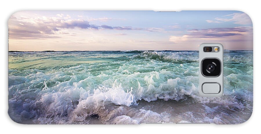 Tranquility Galaxy Case featuring the photograph Beach Waves by Malcolm Macgregor
