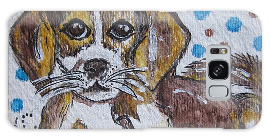 Beagle Puppy Galaxy Case featuring the painting Beagle Pup by Kathy Marrs Chandler