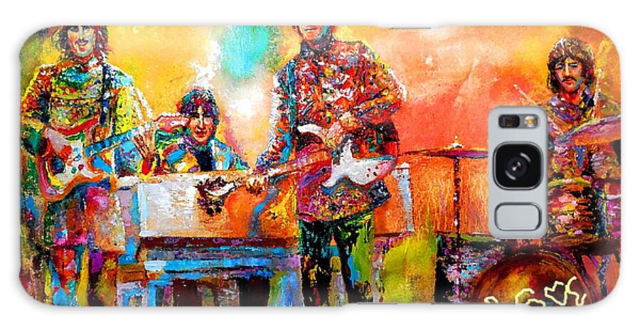 Beatles Galaxy Case featuring the painting Beatles Magical Mystery Tour by Leland Castro