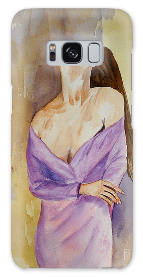 Lady Galaxy Case featuring the painting Beauty In Thought by Vicki Housel