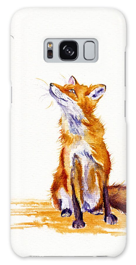 Fox Galaxy Case featuring the painting Bee Enchanted - Fox by Debra Hall