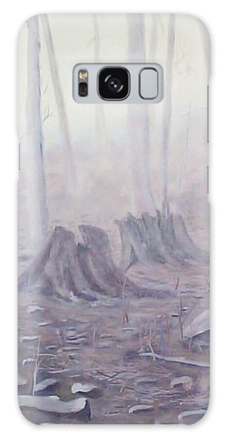 Landscape Galaxy Case featuring the painting Before the First Snow by Ray Nutaitis