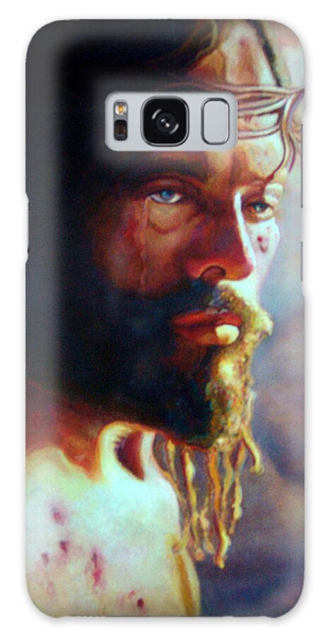 Jesus Galaxy Case featuring the painting Begotten by MarvL Roussan