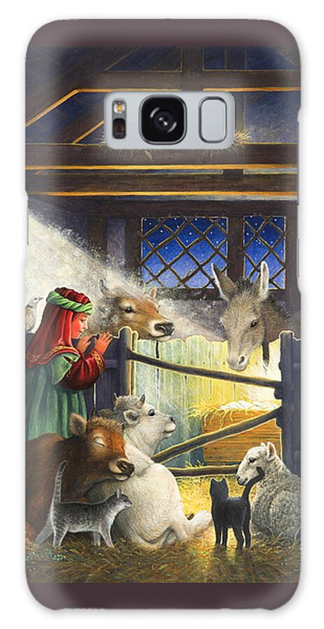 Manger Galaxy S8 Case featuring the painting Behold the Child by Lynn Bywaters