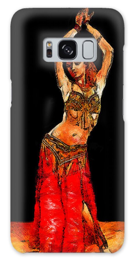 Rossidis Galaxy Case featuring the painting Belly dancer by George Rossidis