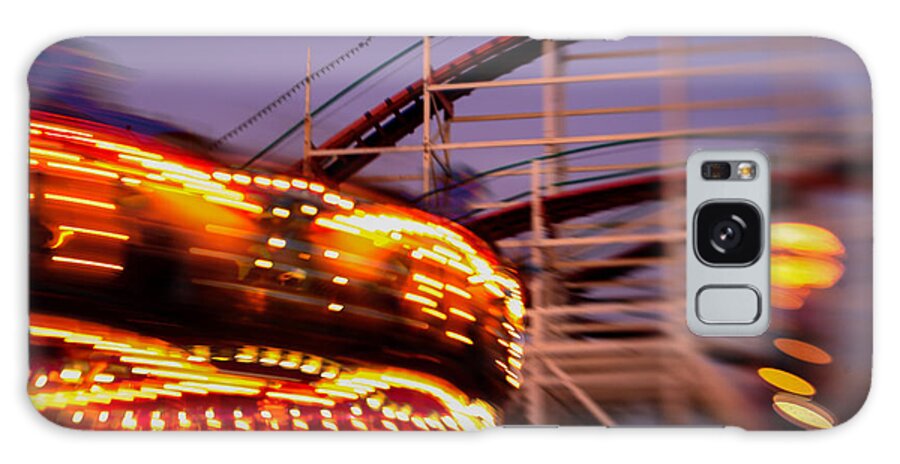 Carousel Galaxy Case featuring the photograph Did I dream it Belmont Park Rollercoaster by Scott Campbell