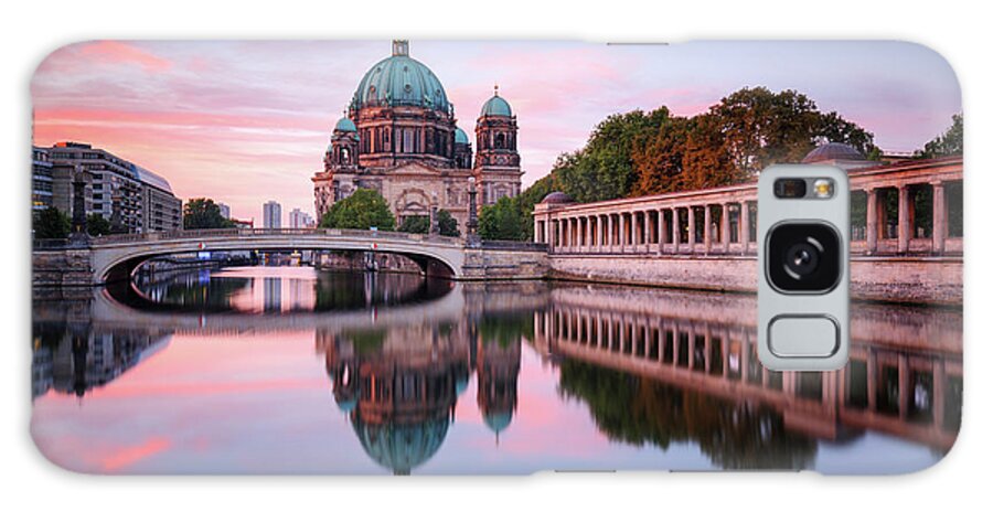 Berlin Galaxy Case featuring the photograph Berlin Cathedral With Friedrichsbridge by Spreephoto.de