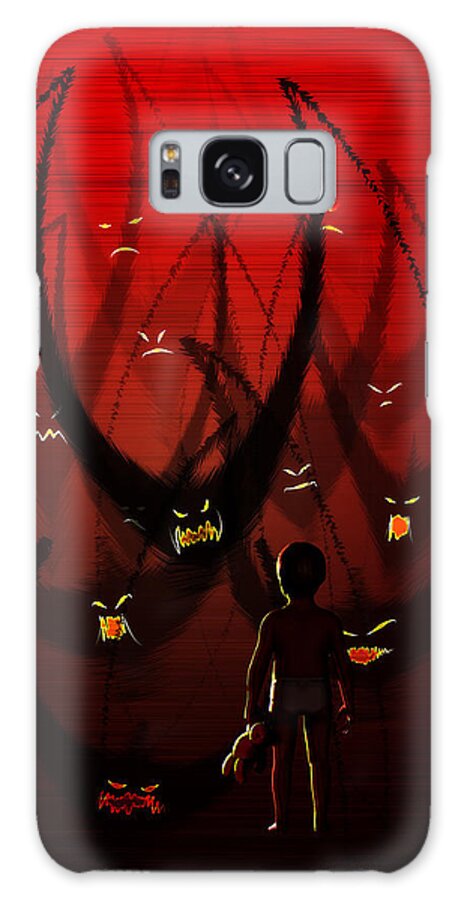 Boy Galaxy Case featuring the digital art Betes Noires by Matthew Lindley