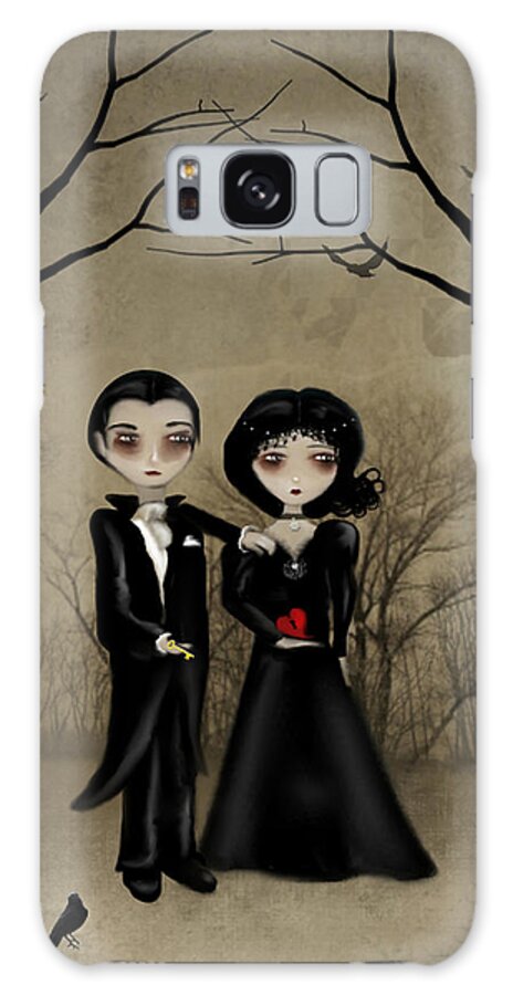 Gothic Romance Galaxy Case featuring the digital art Betrothed by Charlene Murray Zatloukal