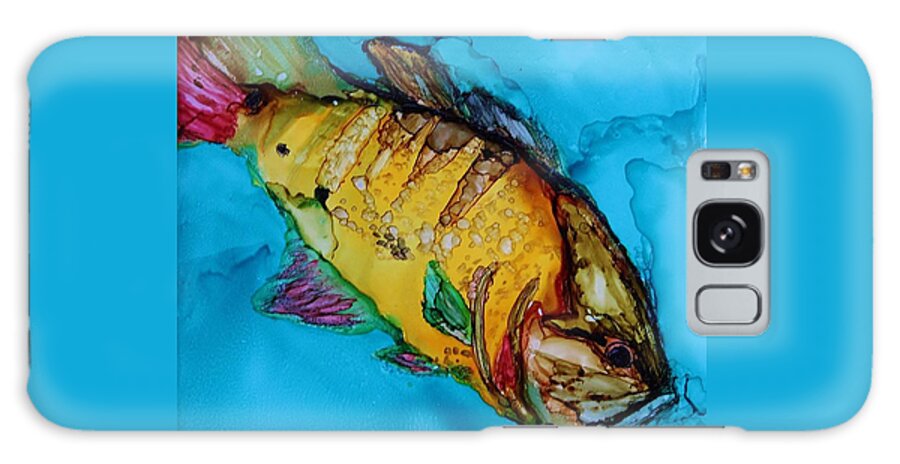 Fish Galaxy S8 Case featuring the painting Big Mouth by Marcia Breznay