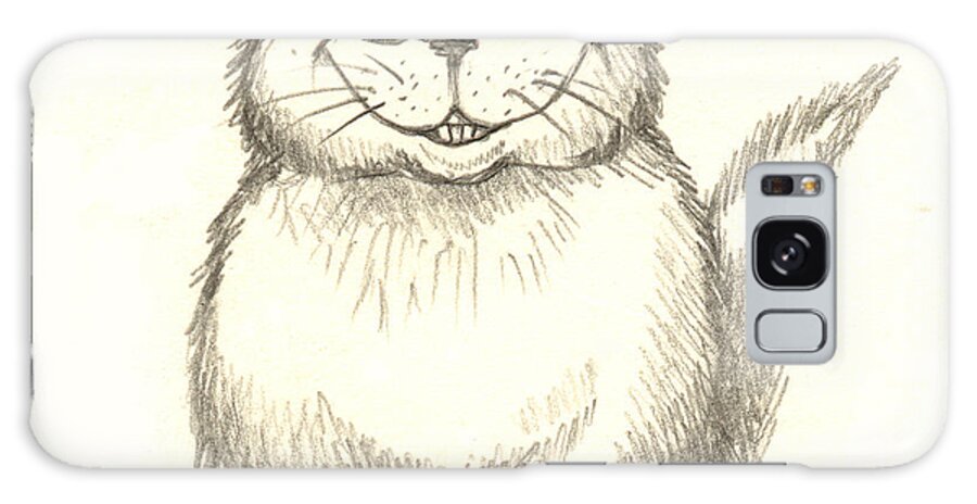 Cats Galaxy S8 Case featuring the drawing Big Ron by Deborah Runham