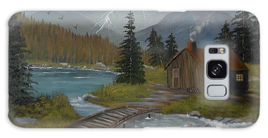 Clouds Galaxy Case featuring the painting Big Storms a Comin' by Sheri Keith