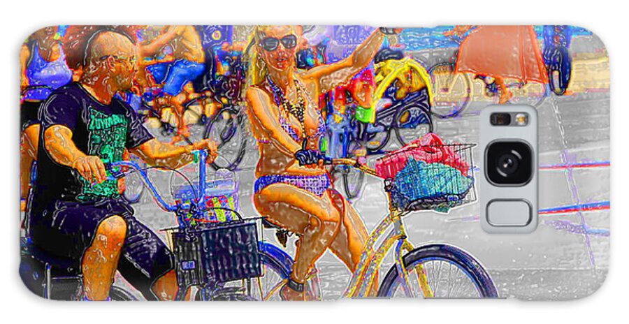 Ocean Scene Galaxy S8 Case featuring the digital art Bike Ride II by Art Mantia