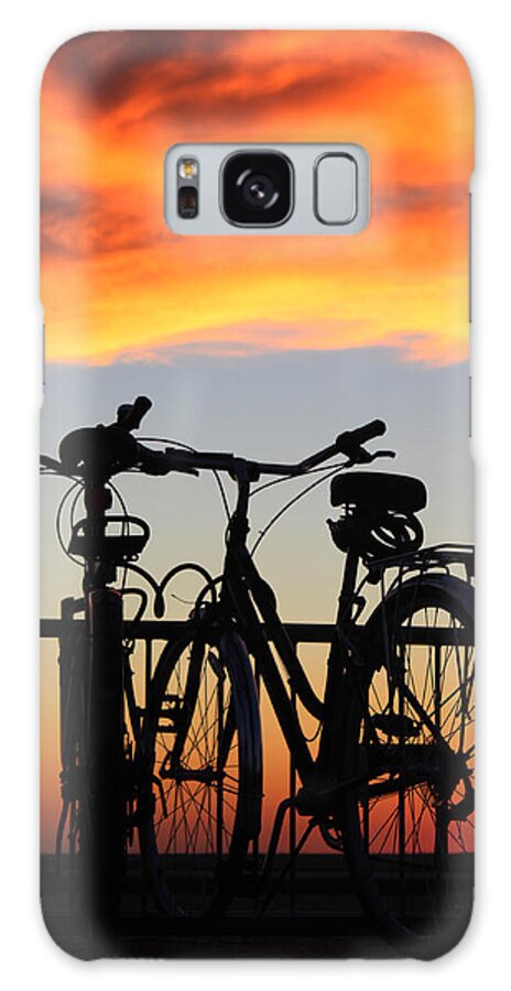 West Meadow Beach Galaxy Case featuring the photograph Bikes West Meadow Beach New York by Bob Savage