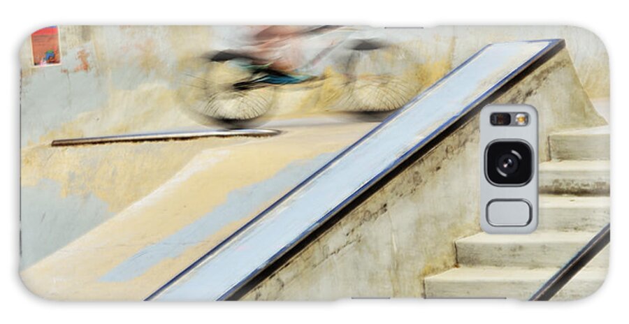Bmx Bike Galaxy Case featuring the photograph Biking the Skateboard Park by Kae Cheatham