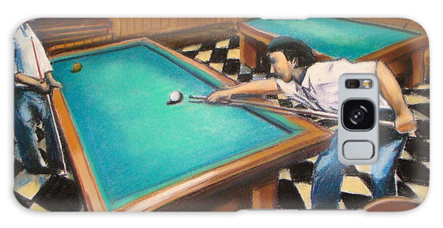 Billiards Galaxy Case featuring the painting Billiard Hall by Michael Foltz