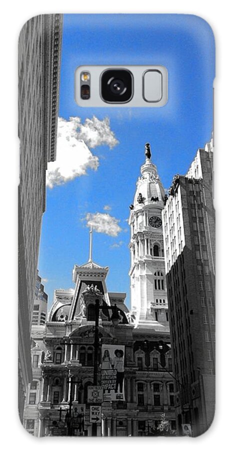City Hall Galaxy Case featuring the photograph Billy Penn Blue by Photographic Arts And Design Studio