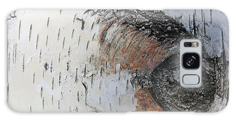 Birch Galaxy Case featuring the photograph Birch Textures 33 by Mary Bedy