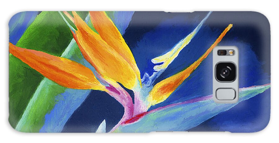 Flower Galaxy Case featuring the painting Bird of Paradise by Stephen Anderson